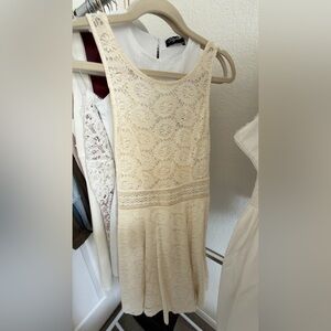 Tally Weijl Cream Lace Sleeveless Dress